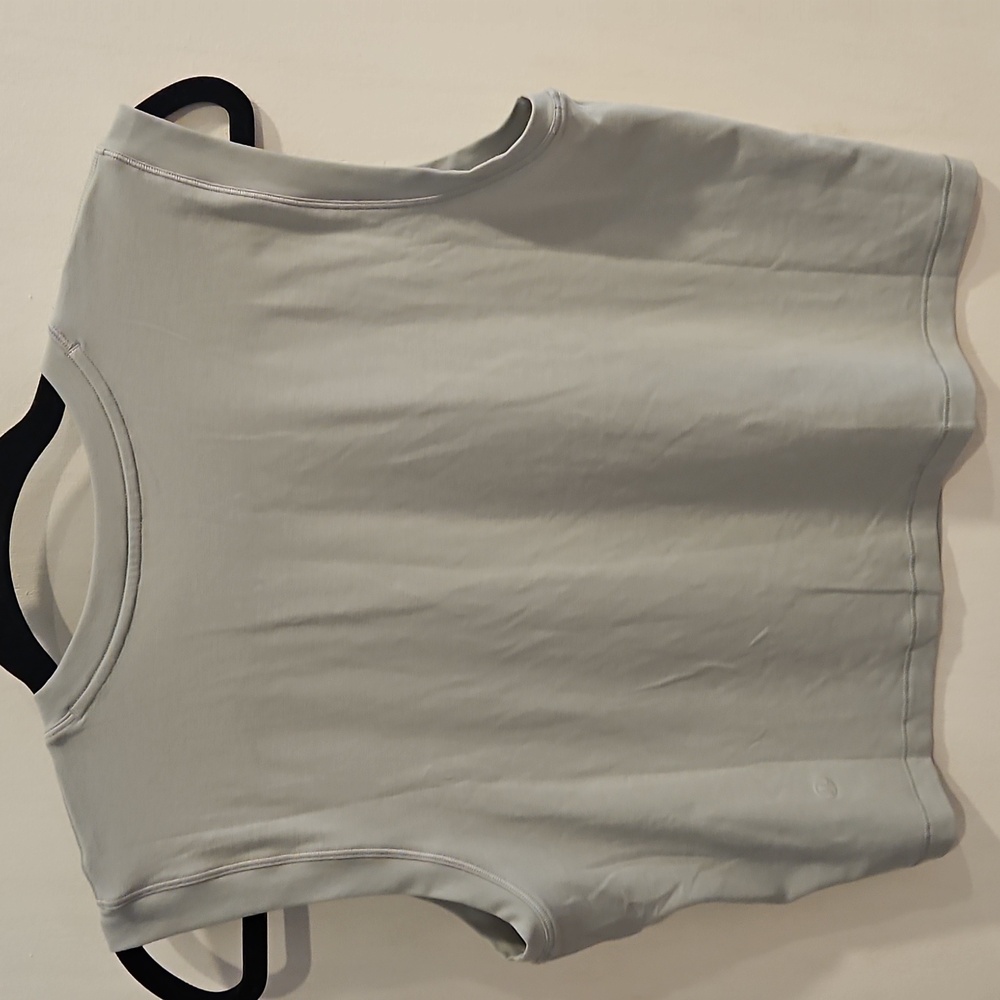 Lululemon Gray/Aqua Cropped Boxy Muscle Tank No Size M? - Picture 6 of 6